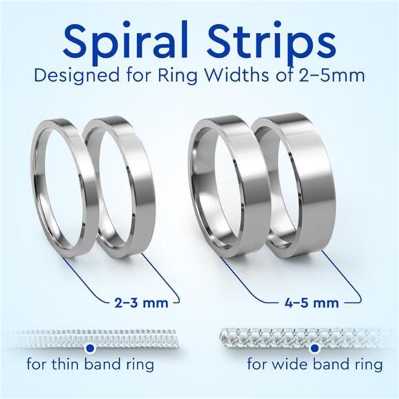 Ring Sizer Adjuster for Loose Rings 12 Pk, Guards, Spacers & Tightener UP to 6mm - Picture 3 of 8